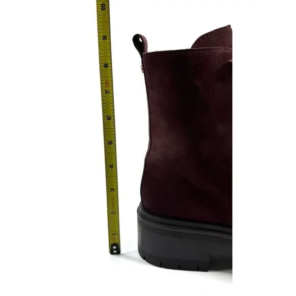 Sam Edelman Lovrin Platform Combat Boots Spiced Pecan Suede Women's 7M Zip New - Picture 7 of 11